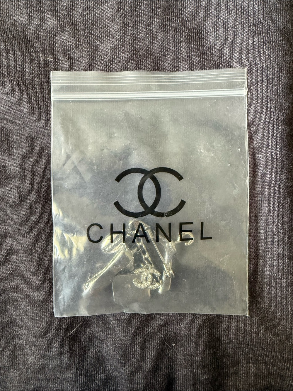 CC Silver-Tone Brooch